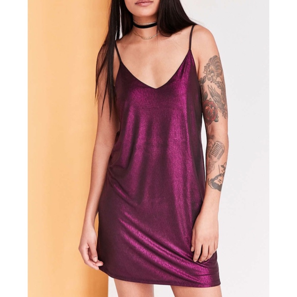 sparkly mini slip dress